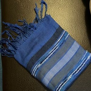 Blue wrap scarf